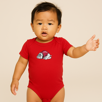 Gardner Webb Bulldogs Logo Baby Romper Onesie