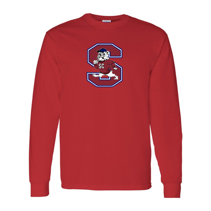 Men's South Carolina State Bulldogs Logo Gildan Heavy Cotton Long Sleeve T-Shirt