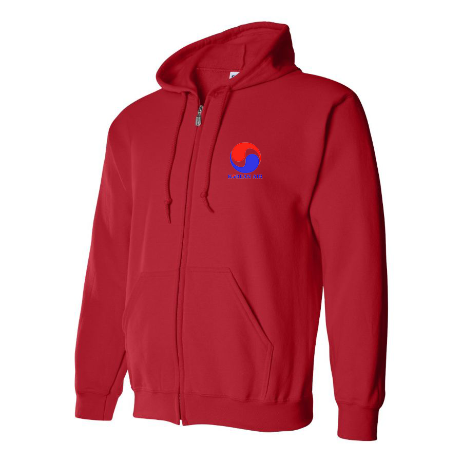 Men's Korean Air Logo Zipper Hoodie