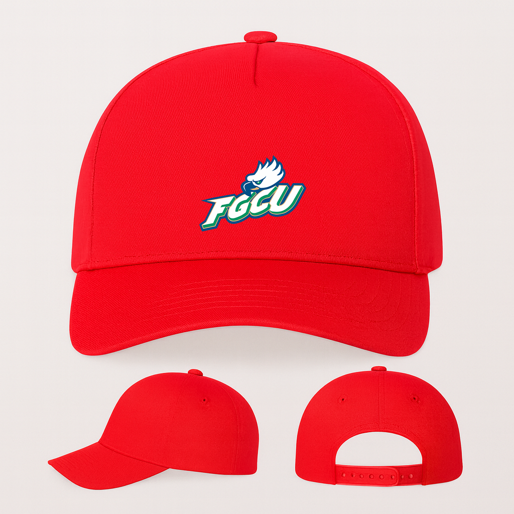 Florida Gulf Coast Eagles Logo Five Panel Twill Snapback Cap