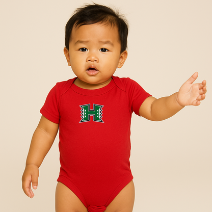 Hawaii Warriors Logo Baby Romper Onesie