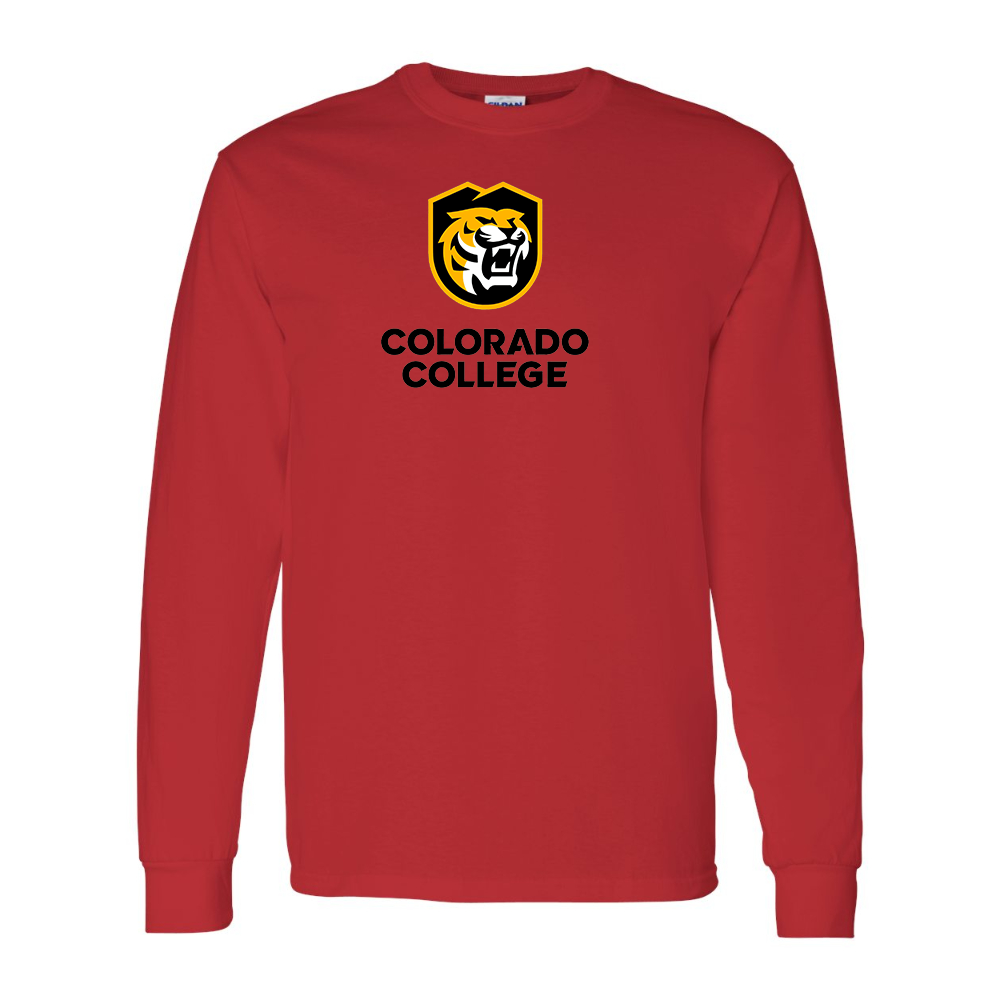 Men's  Colorado College Tigers Gildan Heavy Cotton Long Sleeve T-Shirt