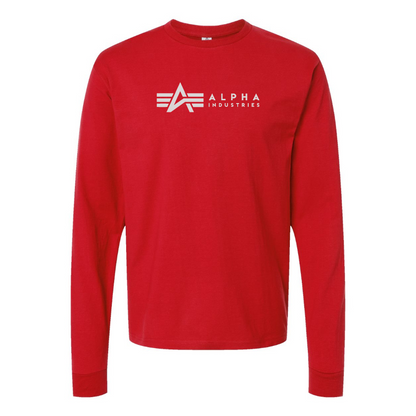 Men's Alpha Industries Logo Cotton Long Sleeve T-Shirt