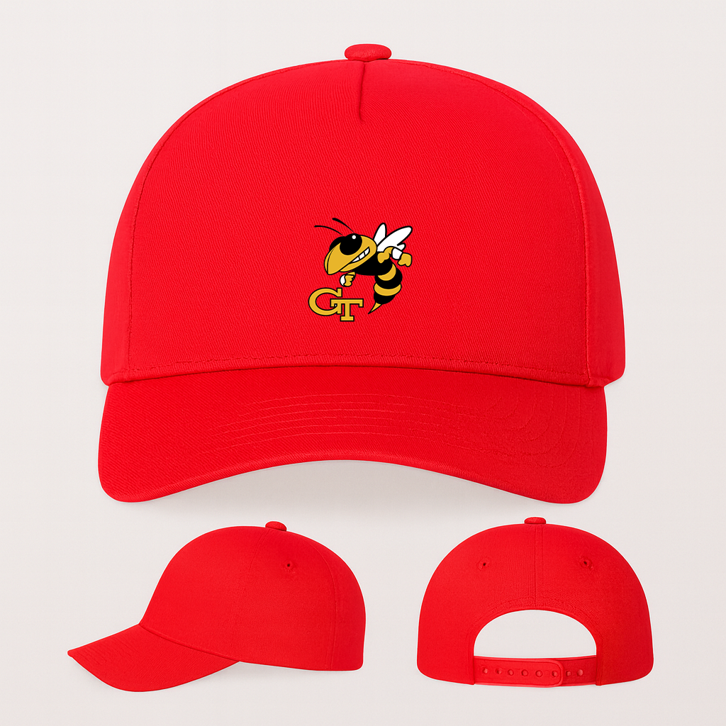 George Georgia Tech Yellow Jackets Logo Five Panel Twill Snapback Cap
