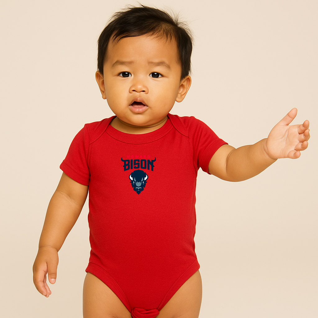 Howard Bison Logo Baby Romper Onesie