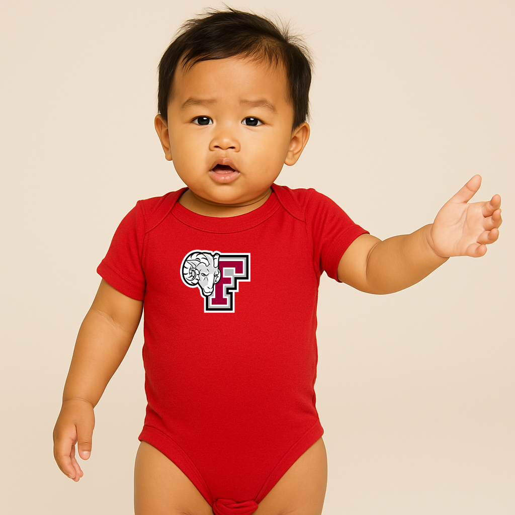 Fordham Rams Logo Baby Romper Onesie