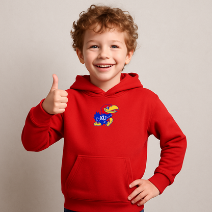Youth Kansas Jayhawks Logo Pullover Hoodie