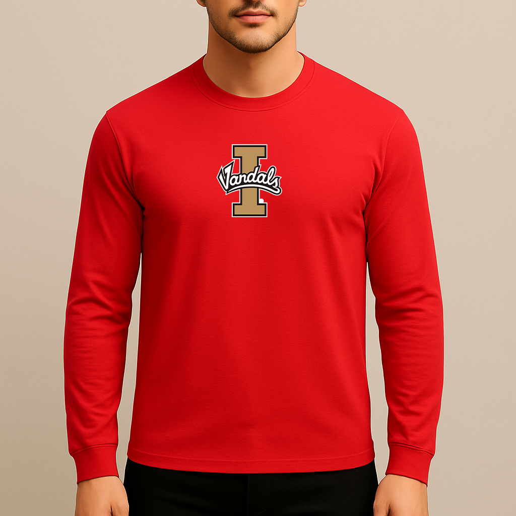 Men's Idaho Vandals Logo Long Sleeve T-Shirt