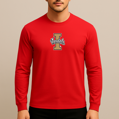 Men's Idaho Vandals Logo Long Sleeve T-Shirt