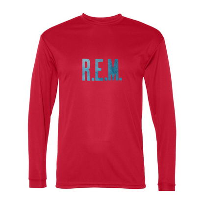 Men's R.E.M. Blue Performance Long Sleeve T-Shirt