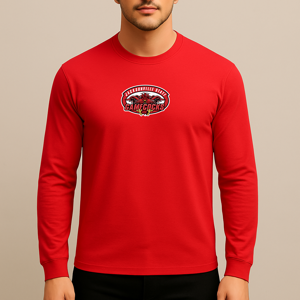 Men's Jacksonville State Gamecocks Logo Long Sleeve T-Shirt