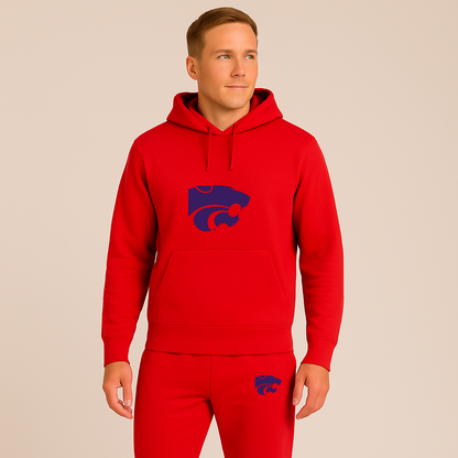 Men's Kansas State Wildcats Logo Hoodie Joggers Set
