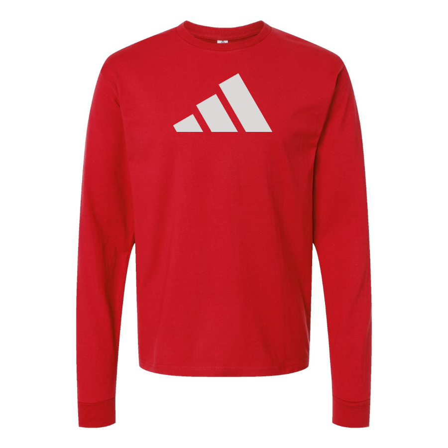 Men's Adidas Logo Cotton Long Sleeve T-Shirt