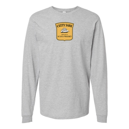Men's Cutty Sark Logo Cotton Long Sleeve T-Shirt