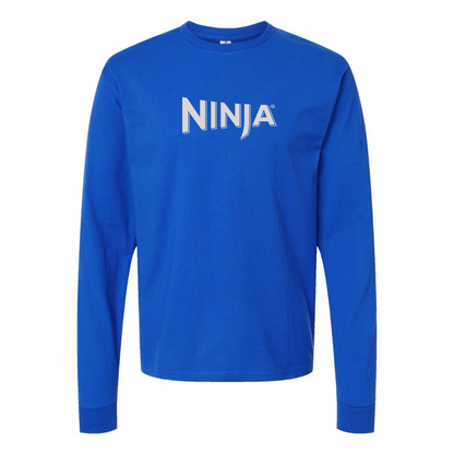 Men's Ninja Logo Cotton Long Sleeve T-Shirt