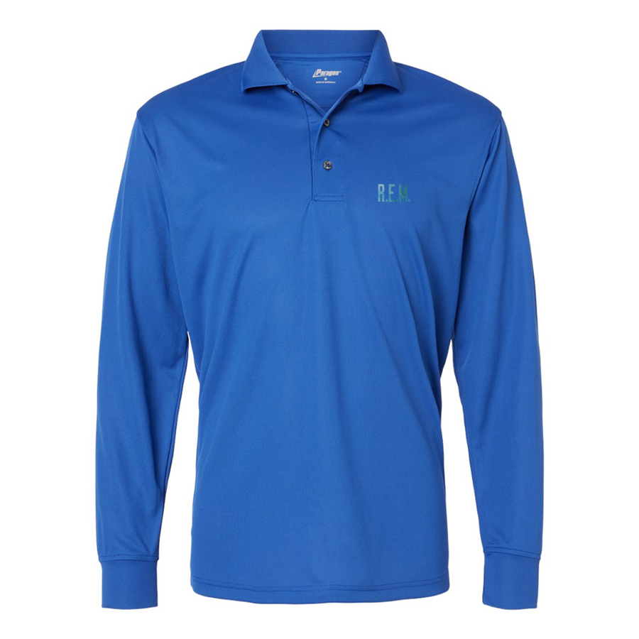 Men's  R.E.M. Blue  Paragon Prescott Long Sleeve Polo
