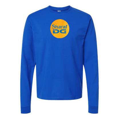 Men's SharafDG Logo Cotton Long Sleeve T-Shirt