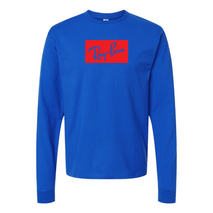 Men's Ray Ban Logo Cotton Long Sleeve T-Shirt