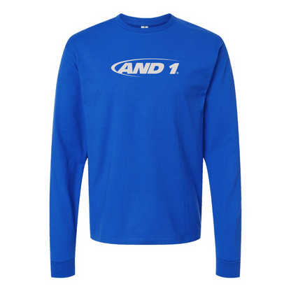 Men's AND1 Logo Cotton Long Sleeve T-Shirt
