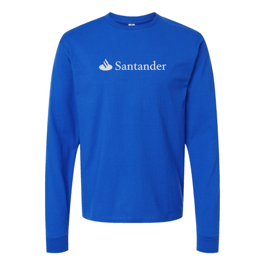Men's Santander Logo Cotton Long Sleeve T-Shirt