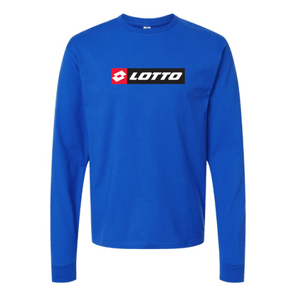 Men's Lotto Logo Cotton Long Sleeve T-Shirt