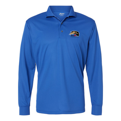 Men's SIU Edwardsville Cougars Logo Paragon Prescott Long Sleeve Polo