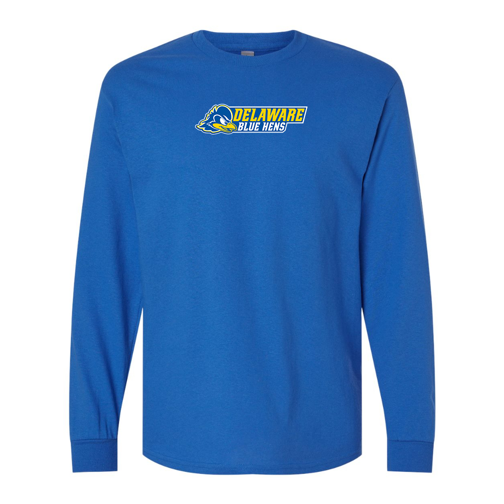 Men's  Delaware Blue Hens Gildan Heavy Cotton Long Sleeve T-Shirt