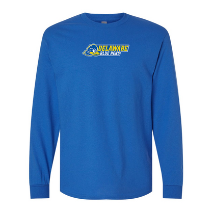 Men's  Delaware Blue Hens Gildan Heavy Cotton Long Sleeve T-Shirt