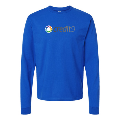 Men's Сredit9 Logo Cotton Long Sleeve T-Shirt