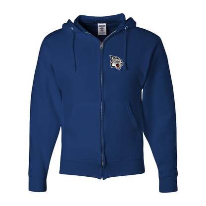 Men's Davidson Wildcats JERZEES NuBlend Full-Zip Hooded Sweatshirt