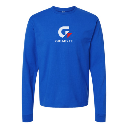 Men's Gigabyte Logo Cotton Long Sleeve T-Shirt