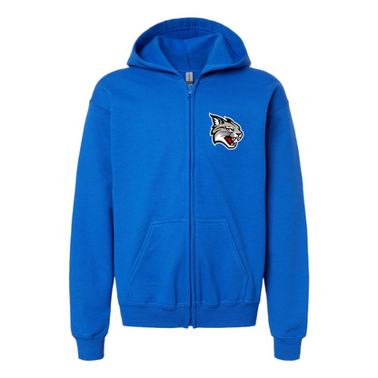 Youth Davidson Wildcats Gildan Heavy Blend Full Zip Hooded Sweatshirt