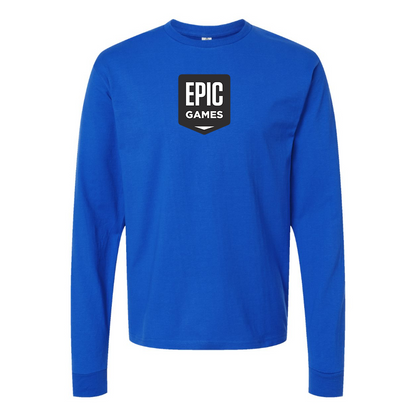 Men's Epic Games Logo Cotton Long Sleeve T-Shirt