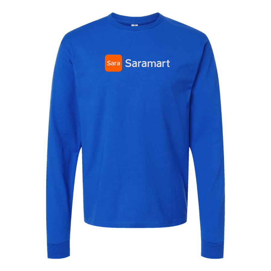 Men's Saramart Logo Cotton Long Sleeve T-Shirt