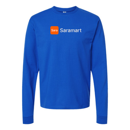 Men's Saramart Logo Cotton Long Sleeve T-Shirt