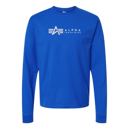 Men's Alpha Industries Logo Cotton Long Sleeve T-Shirt