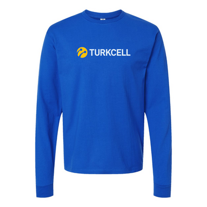 Men's TurkCell Logo Cotton Long Sleeve T-Shirt