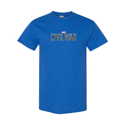Men's Marvel Civil War  Logo Cotton T-Shirt