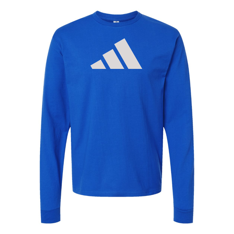 Men's Adidas Logo Cotton Long Sleeve T-Shirt