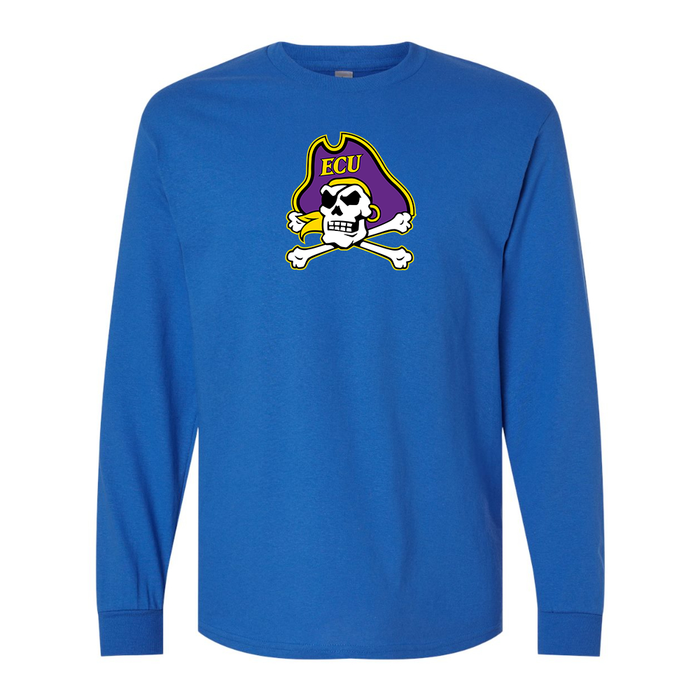 Men's East Carolina Pirates Gildan Heavy Cotton Long Sleeve T-Shirt