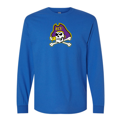 Men's East Carolina Pirates Gildan Heavy Cotton Long Sleeve T-Shirt