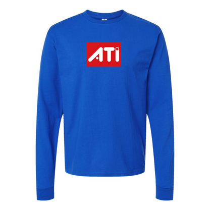 Men's ATI Logo Cotton Long Sleeve T-Shirt