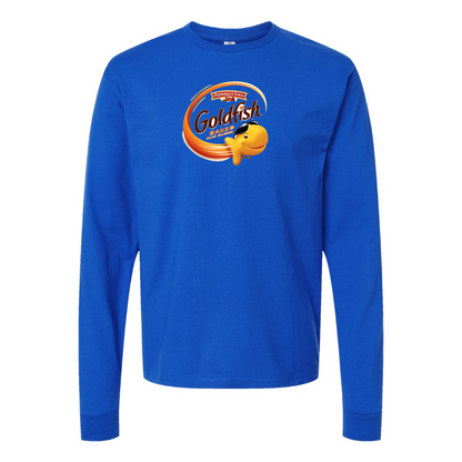 Men's Goldfish Logo Cotton Long Sleeve T-Shirt