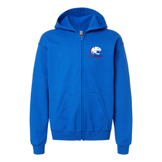 Gildan Heavy Blend Youth South Alabama Jaguars Logo Full Zip Hooded Sweatshirt