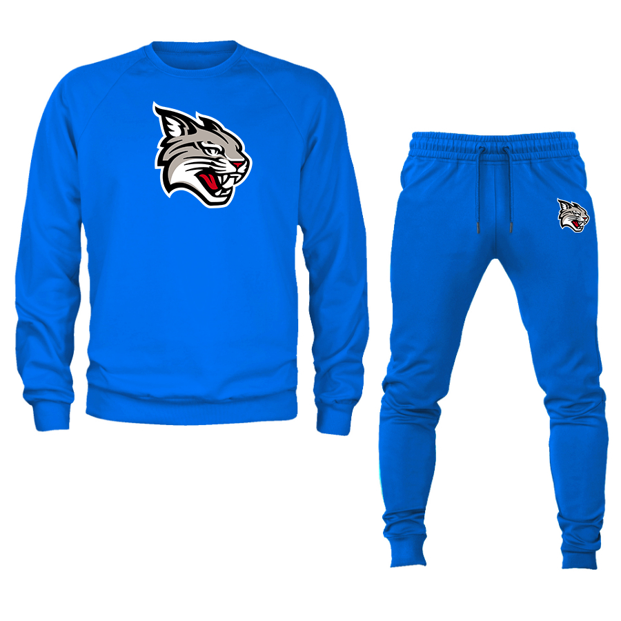 Men's Davidson Wildcats Crewneck Sweatshirt Joggers Suit