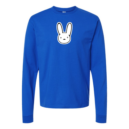 Men's Bad Bunny Logo Cotton Long Sleeve T-Shirt