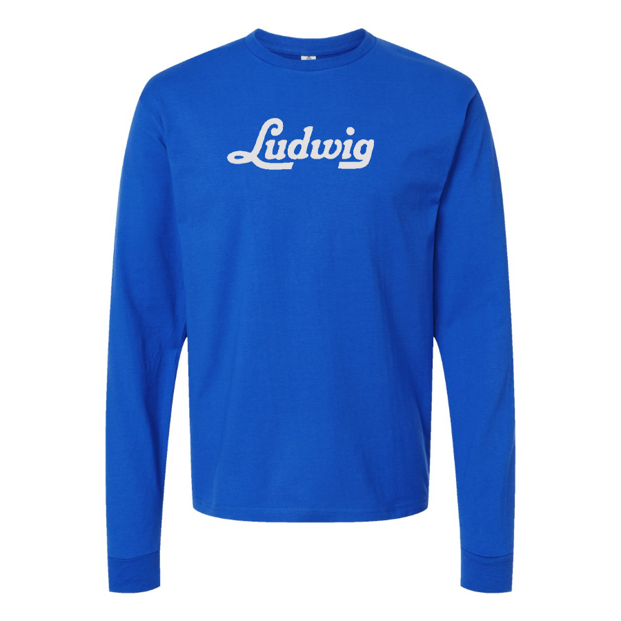 Men's Ludwig  Logo Cotton Long Sleeve T-Shirt