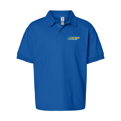 Youth  Delaware Blue Hens Gildan Dry Blend Jersey Polo