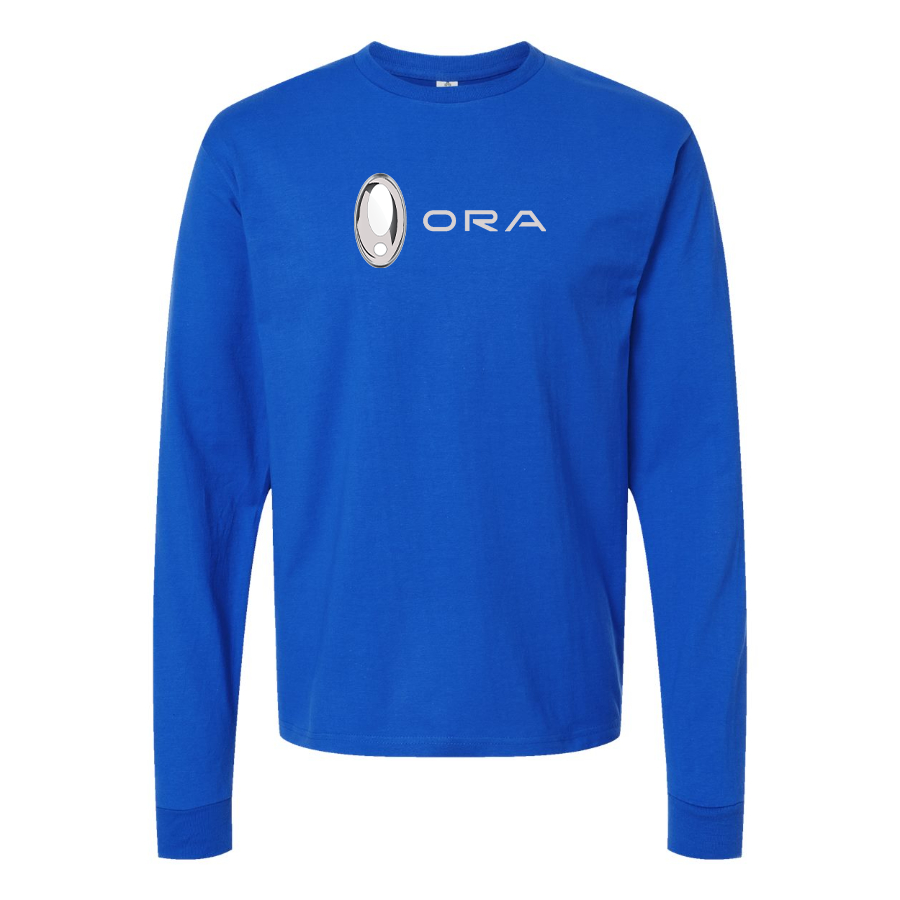 Men's ORA Logo Cotton Long Sleeve T-Shirt
