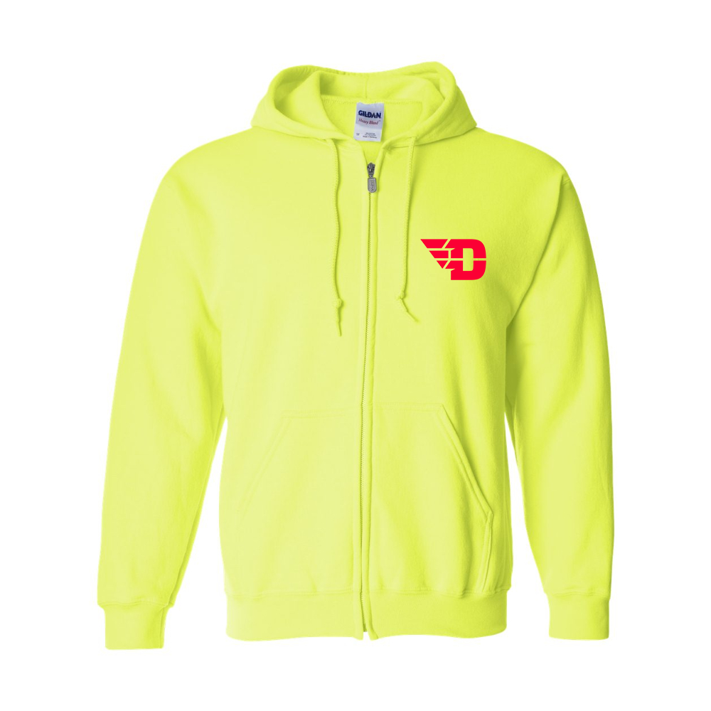 Men's Dayton Flyers  Gildan  Heavy Blend Full Zip Hooded Sweatshirt